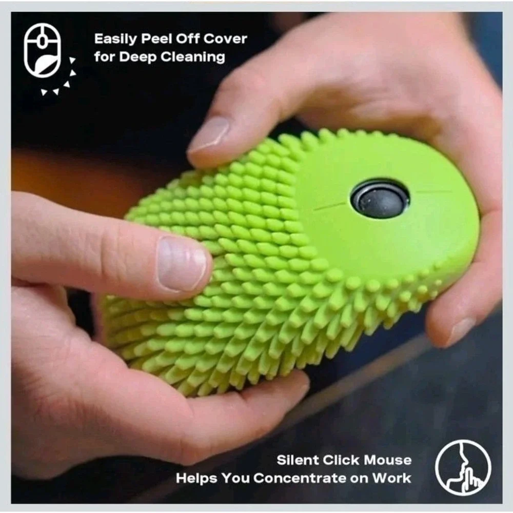HedgeHog Health Hoglet Wireless Computer Mouse, Lime Green, Batteries Included